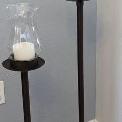 Hurricane Pillar Candle Holders/2