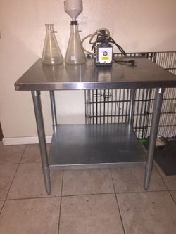 Stainless steel table