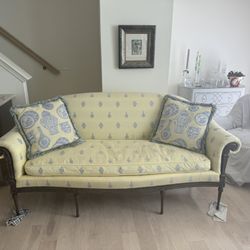 E J Victor Louis XVI Style Upholstered Sofa