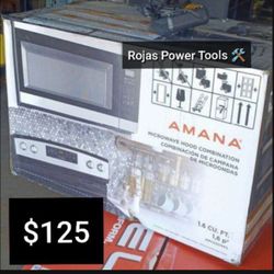 AMANA MICROWAVE HOOD COMBINATION 1.6CU FT CAPACITY 