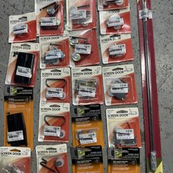 Screen Door Hardware Lot Unopened. $10 For The Lot. Must Pickup