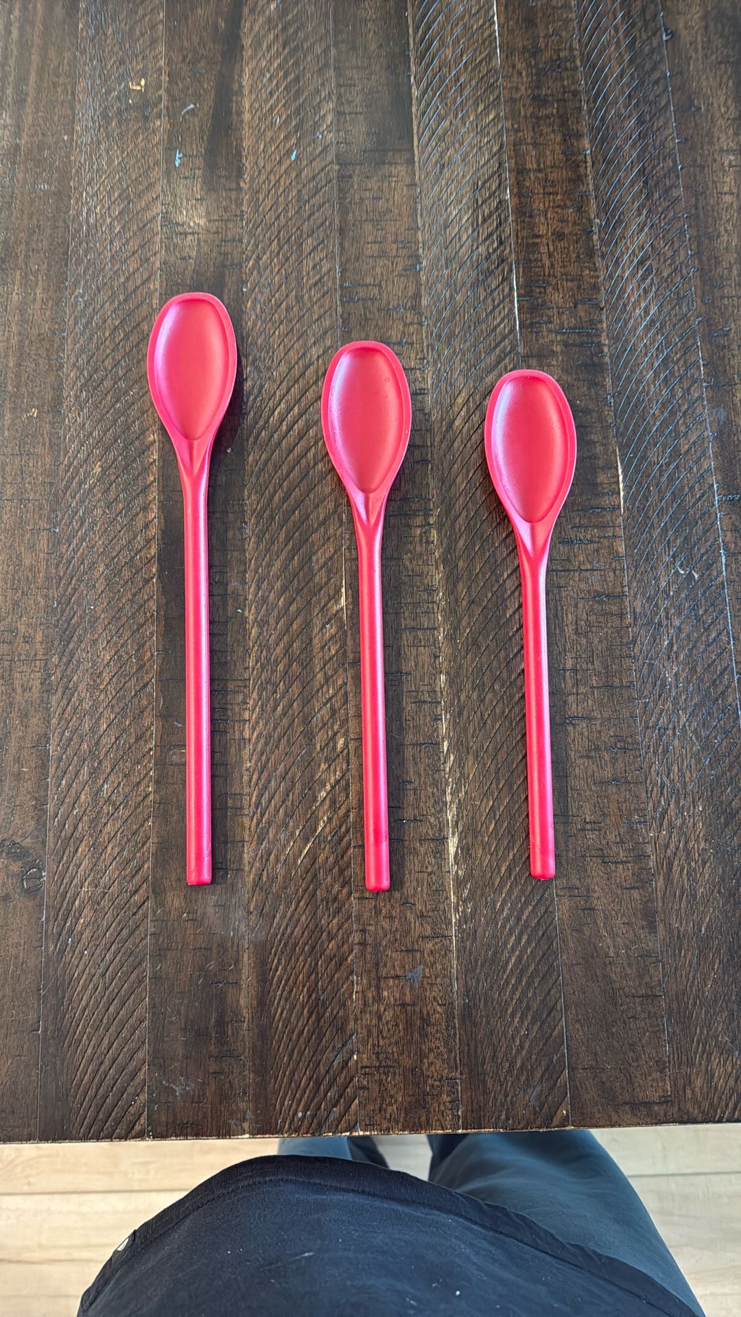 3 Red Spatula Spoons