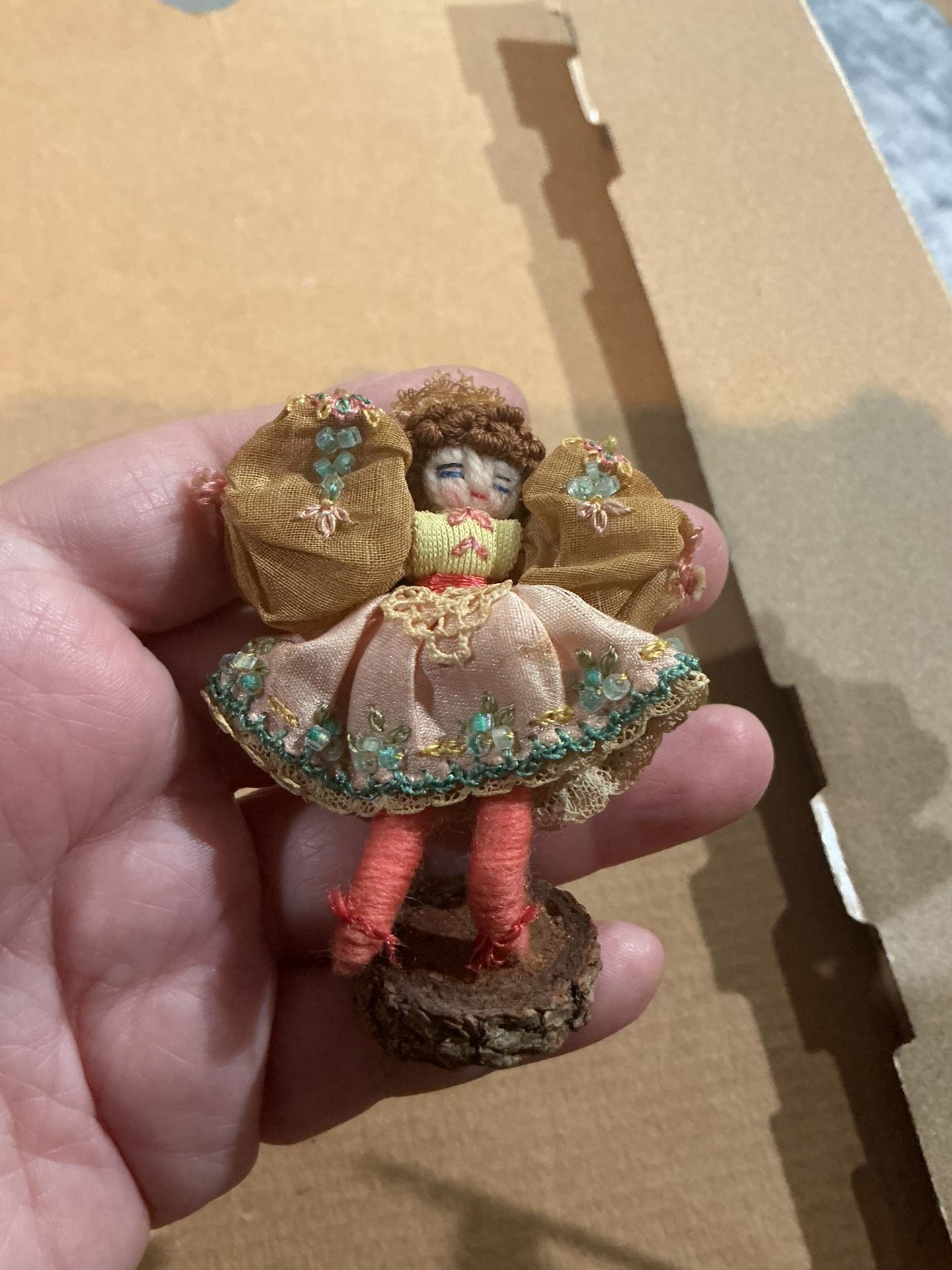 Rare- Vintage 2” Miniature String Doll