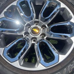 4 CHEVROLET SILVERADO 20” RIMS&TIRES