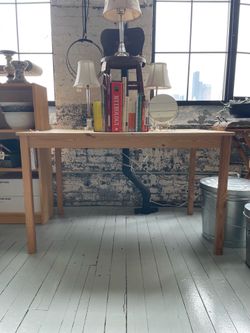 Unstained Wood Table