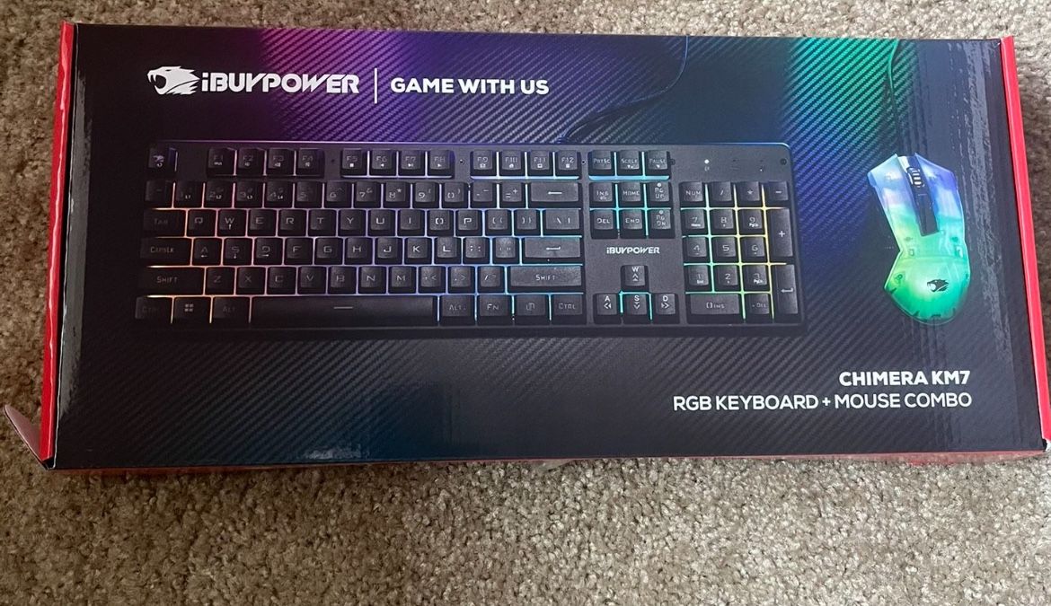 iBUYPOWER Chimera KM7 RGB Gaming Keyboard & Mouse Combo – Full-Size, Wired, 24-Zone RGB – Limited Stock!
