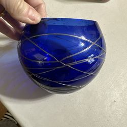 Party Lite Cobalt Blue Candle Holder