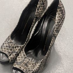 GIUSEPPE ZANOTTI Python Peep-toe Platform Heals