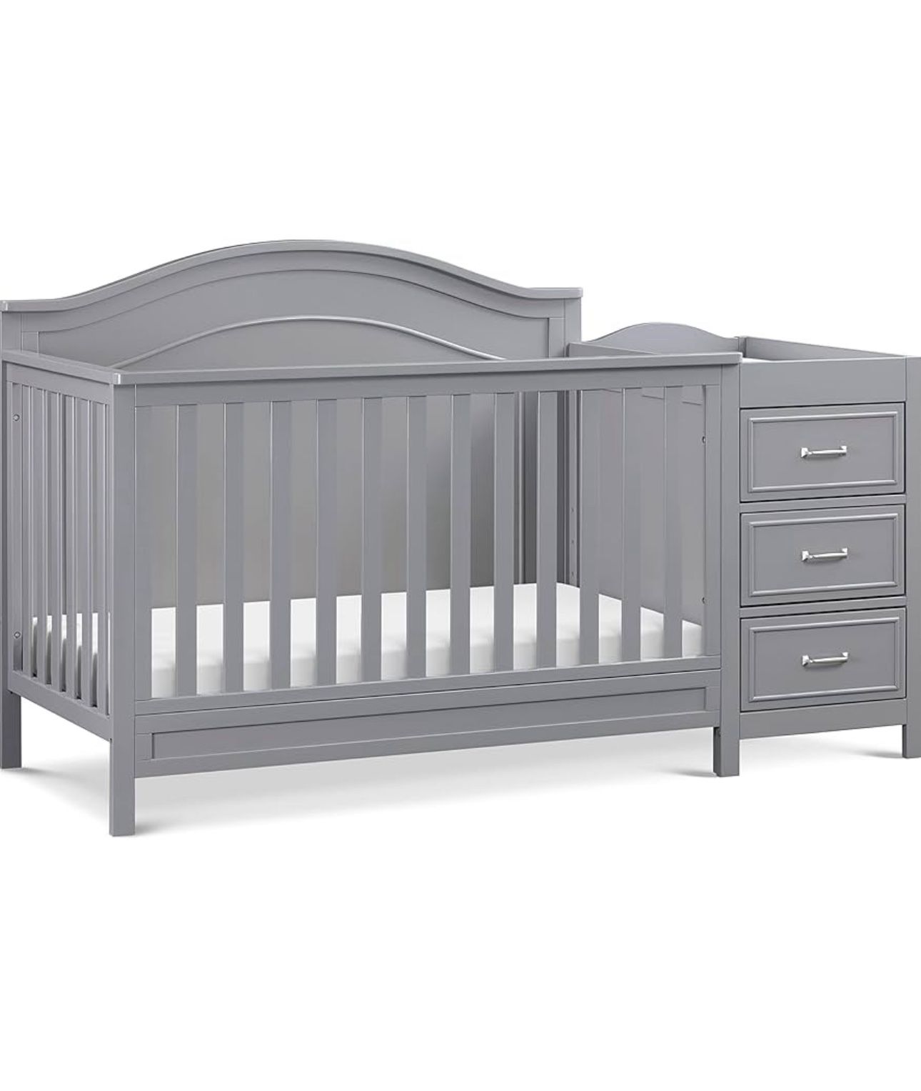 DaVinci Charlie 4-in-1 Convertible Baby Crib w/Changing Table - Wooden Toddler Bed, Daybed & Twin Bed