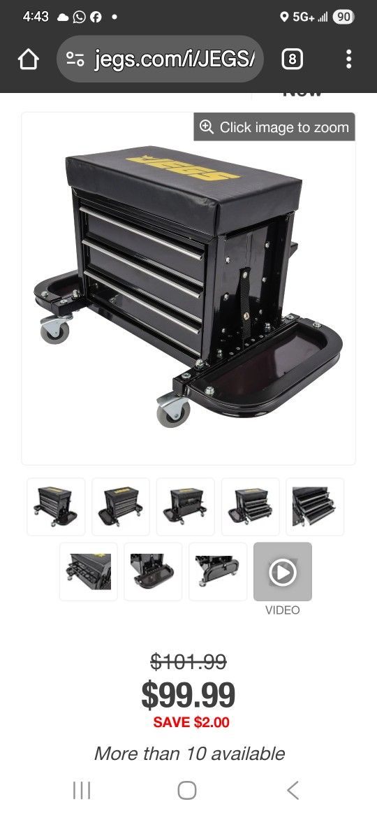 Uline 3 Drawer Sit Down Stool Missing The Wheels