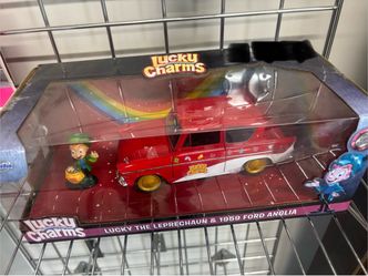 🍀Lucky Charms Lucky the Leprechaun 🚗1959 Ford Anglia Die-Cast