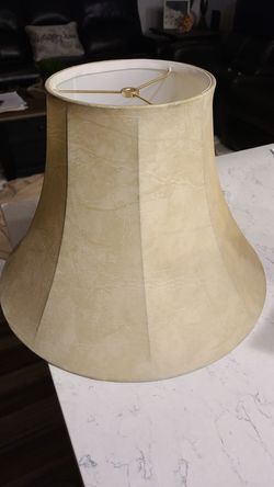 Faux leather lamp shade