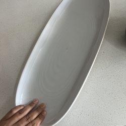 Better Homes & Gardens Oval Serving Platter – White Stoneware