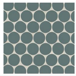 Bedrosians Makoto 2" Round Matte Porcelain Mosaic Tile in Midori Green