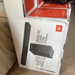 JBL Soundbar (Cinema SB595) Home Theater + Dolby Atmos Surround Sound, Powerful Bass, Wireless Subwoofer