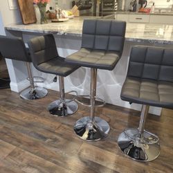New 4 gray bar stools