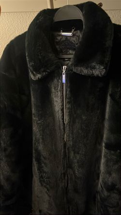 Unused Black Faux Fur Jacket Coat
