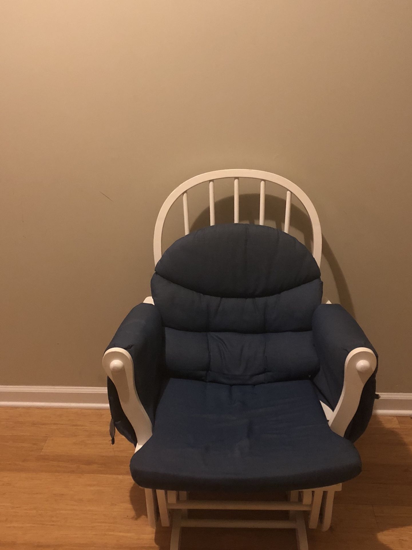 White Rocking Chair with Cushion