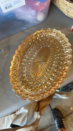 AmberGlass Oval Serving Dish