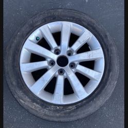1 - 205/55r16 Civic 5x114.3 5x4.5 Stock Rim Wheel Good 80% Treads Tires!!!!