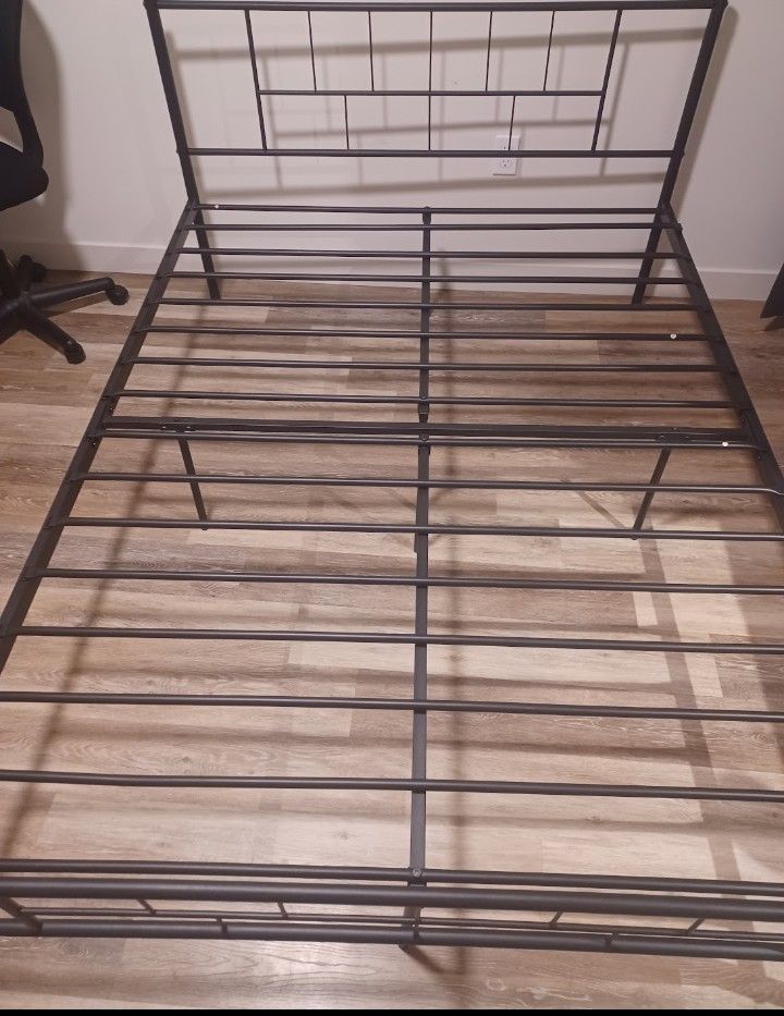 Full Metal Platform Bed Frame with Headboard & Footboard 