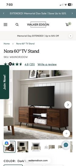 Walker Edison 60" Mid Century Modern TV Stand