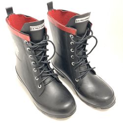 Women's U.S. POLO ASSN. - Jacky Rubber Rain Boots Red Black Size 6M
