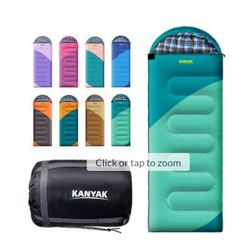 Camping Sleeping Bag, 32℉ Sleeping Bags for Adults Kids Teens Cold Weather Warm Sleeping Bag Winter for 3-4 Season Camping, Camping Gear Equipment, Tr