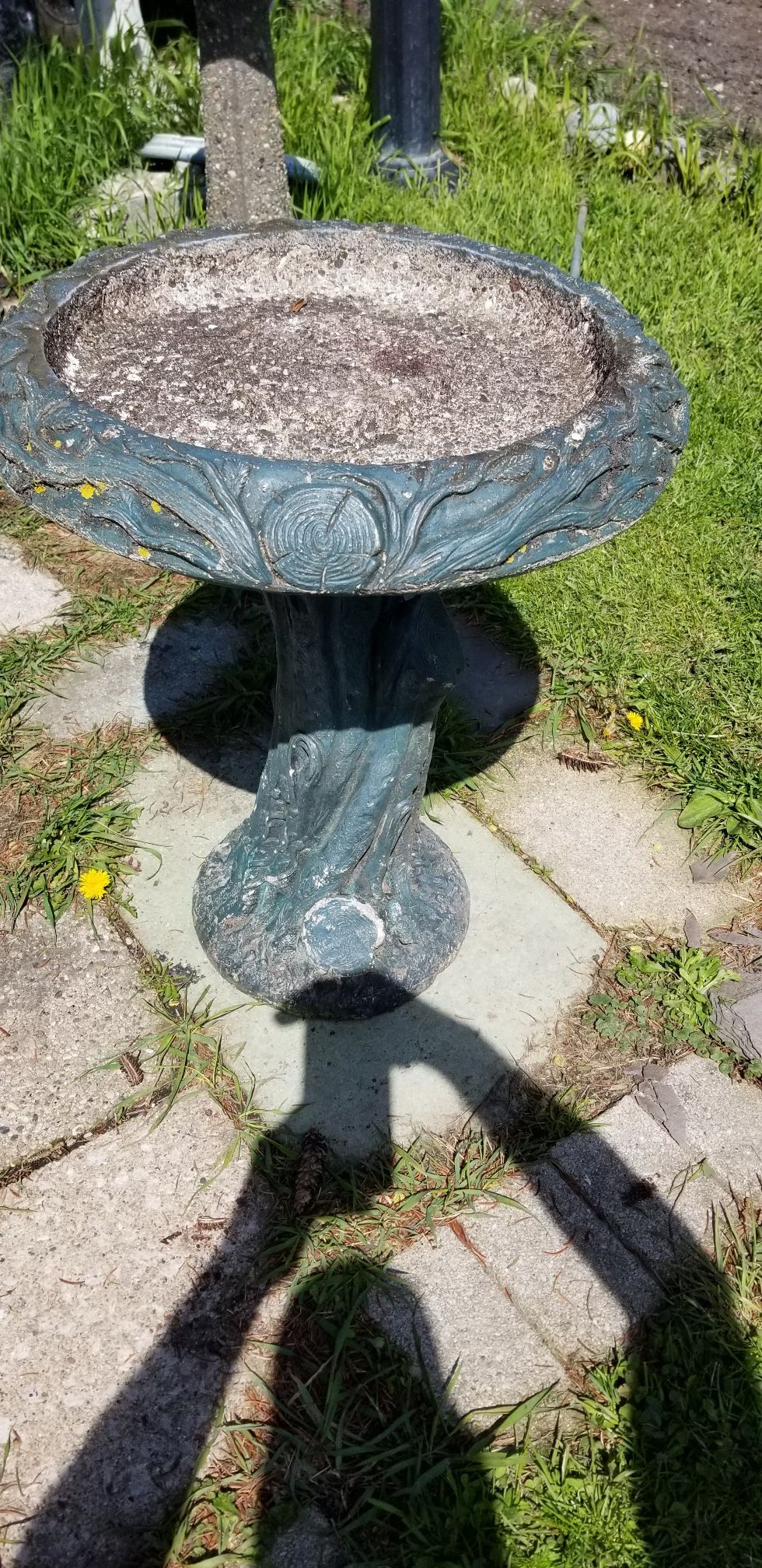 Vintage concrete bird bath by Henri studio