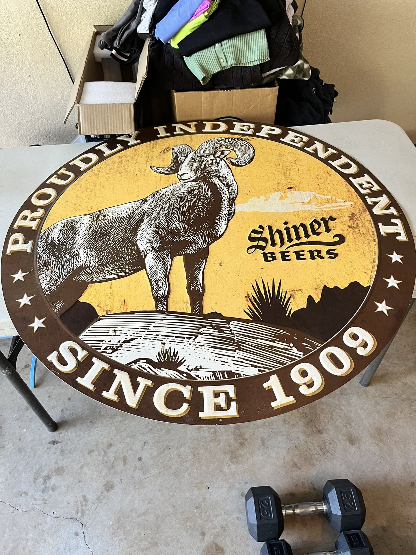 Huge Shiner Metal Sign 