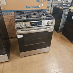 LG Gas Stovr Slide In Stainless Steel 30 Inch Wide 