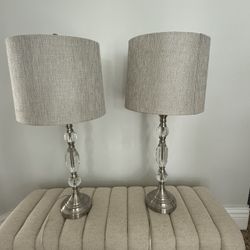 Glass Ethan Allen Lamps  31” Tall 