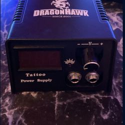 Dragon Hawk Tattoo Power Supply With 3 Tattoo Guns