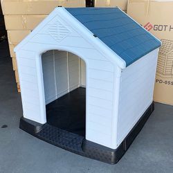 (Brand New) $150 Waterproof Plastic Dog House for X-Large size pet Indoor Outdoor Cage Kennel 42x42x45 inches 
