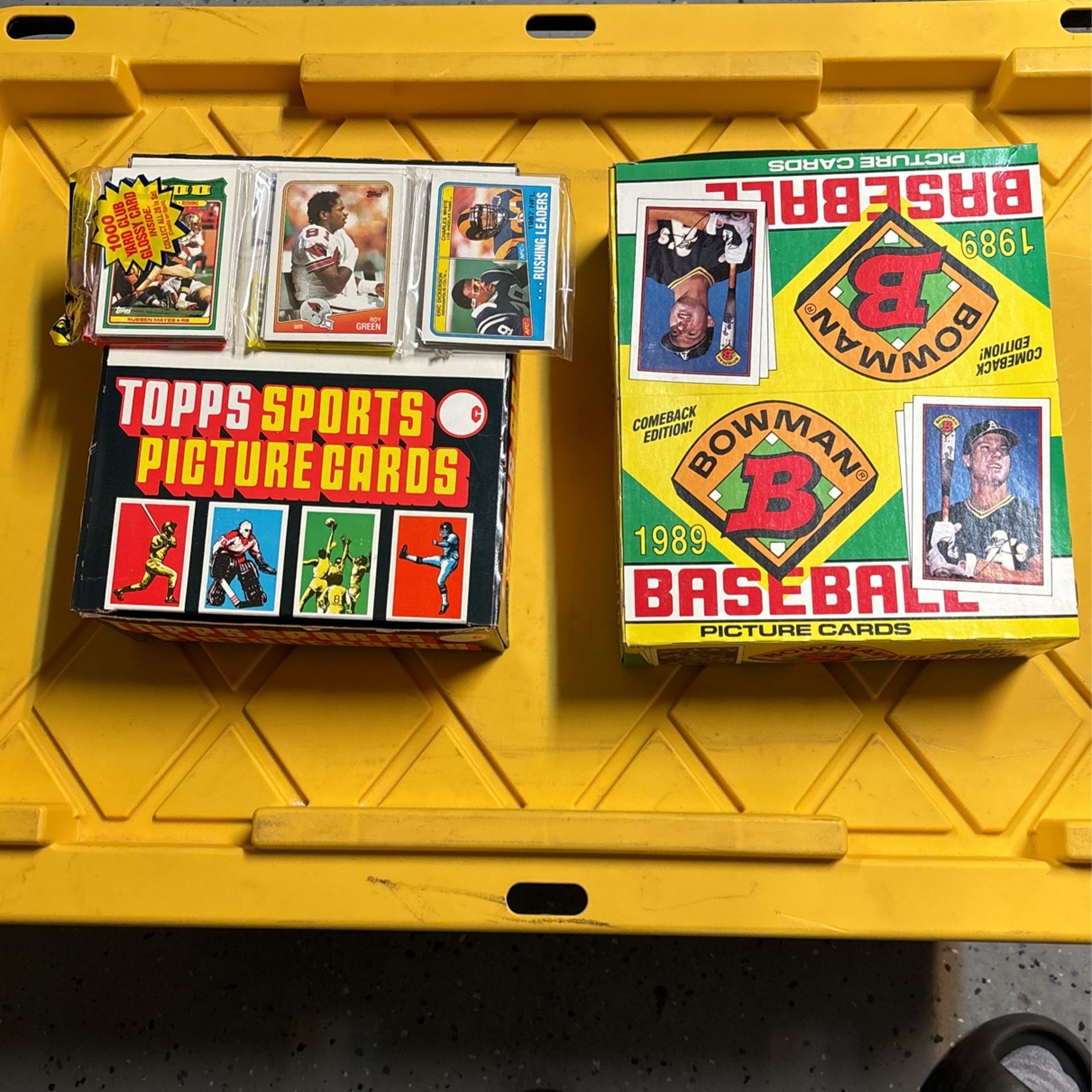 Vintage Sports Boxes Sealed Packs Baseball And Football
