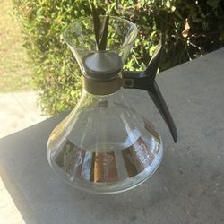 Vintage Atomic Age Inland Glass Coffee Carafe with a Really Cool Design Around the Base: