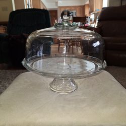 Glass Cake Holder and Cover