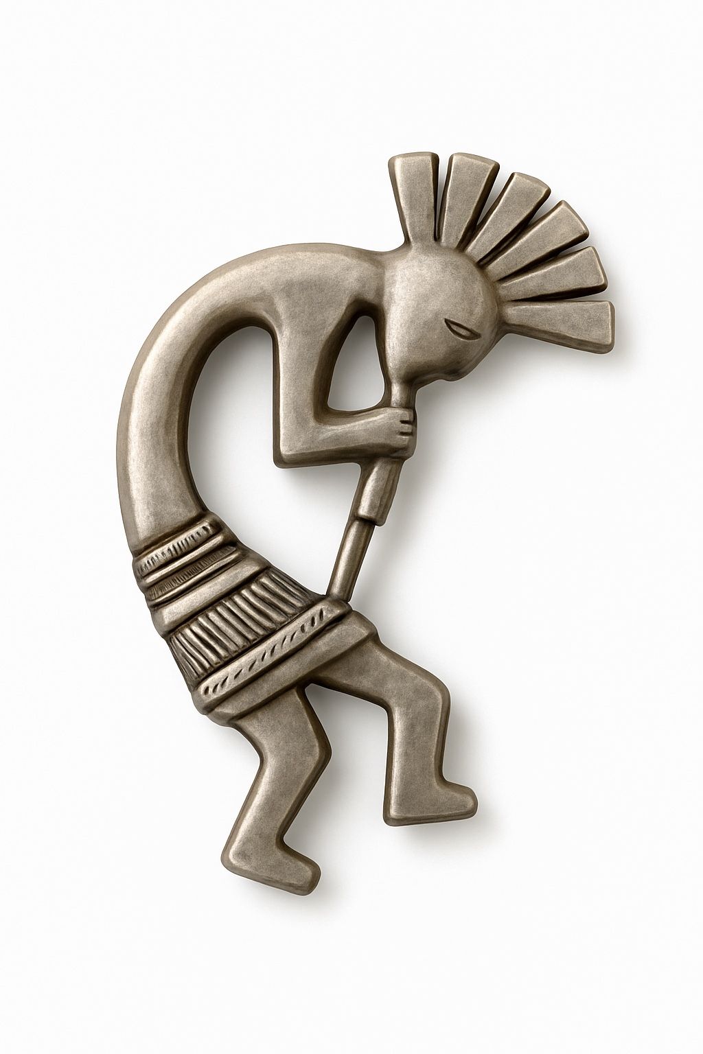 Beautiful Vintage Navajo Sterling Silver Kokopelli Brooch – Signed Glen & Irene Sandova