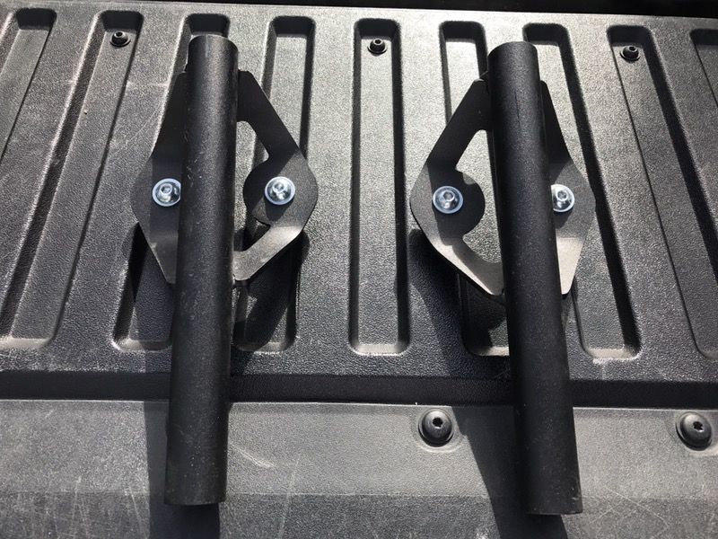 Toyota Tacoma bed rail flag mount