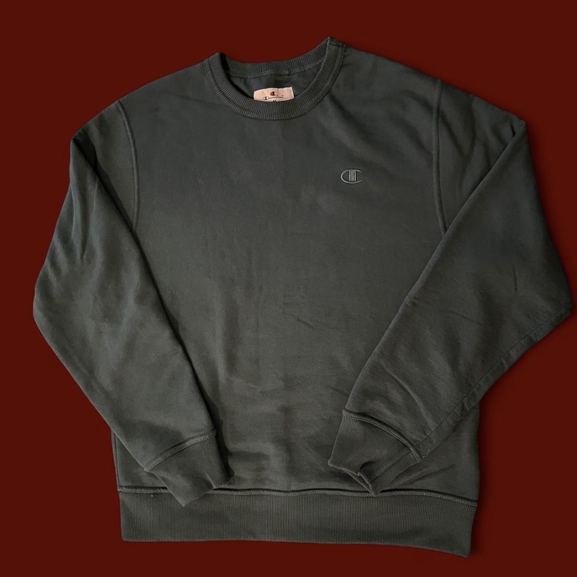 Champion green crewneck sweater