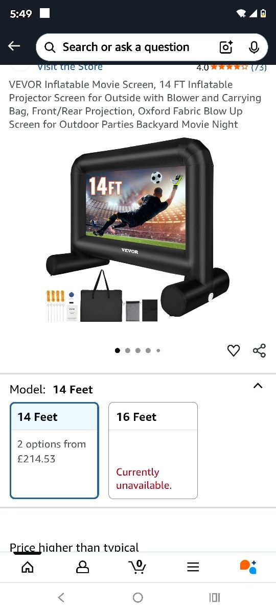 Inflatable Projection Screen 