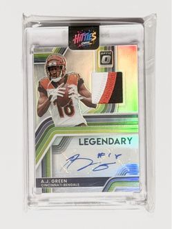 A.J. Green Donruss Optic Legendary Auto Patch Card