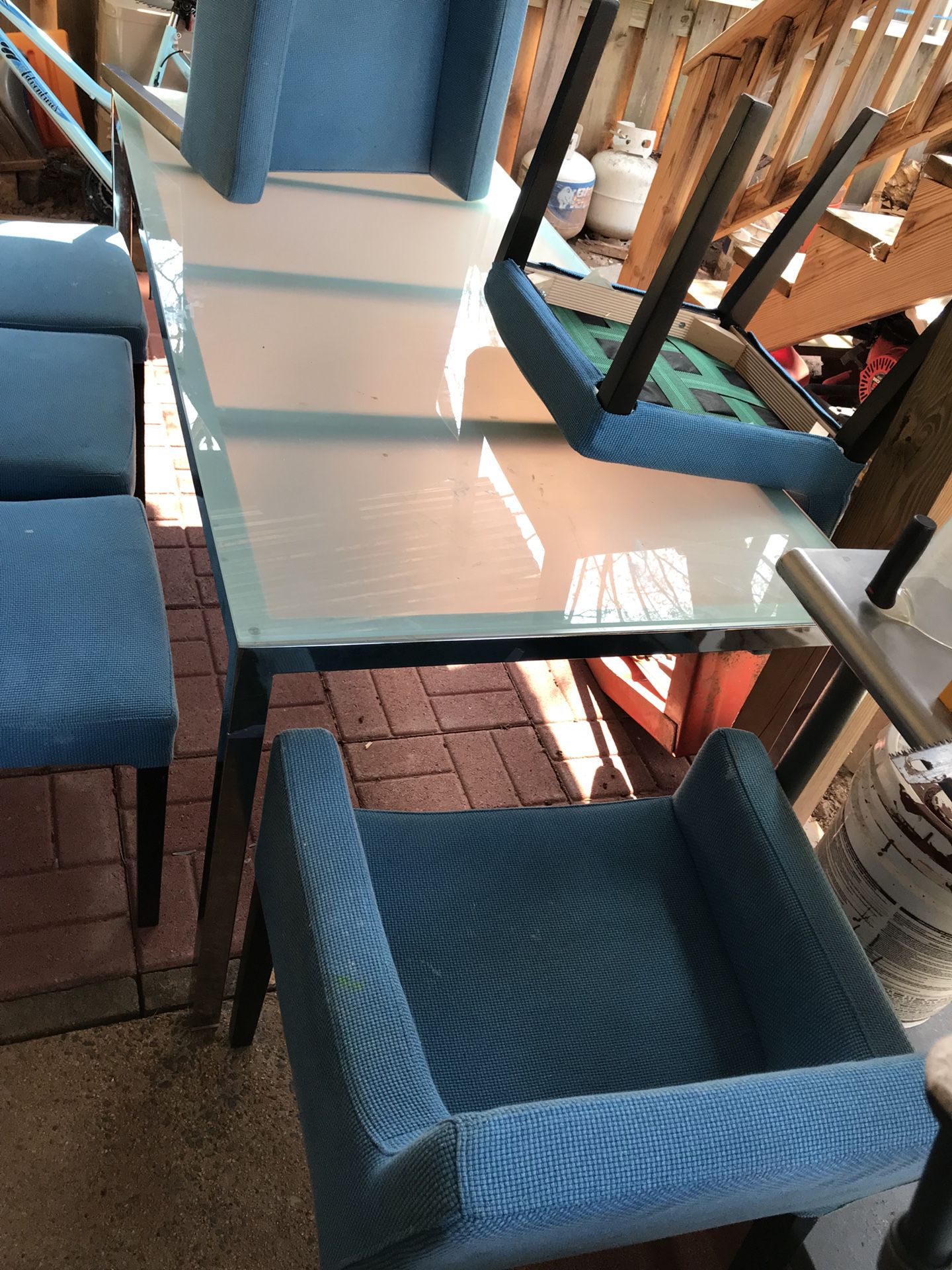 Dinner glass table (6 chairs) oferta today