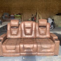 Ashley Power Recliner And Game Zone Sofa 