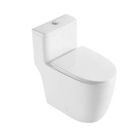 ❤️‍🔥 Y) 12 in. Rough-in ADA Height 1-piece 1.0/1.28 GPF Dual Flush Elongated Toilet