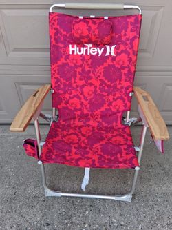 Hurley hi-boy wood arm beach chair