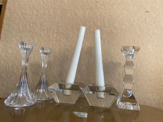 Crystal candle holders