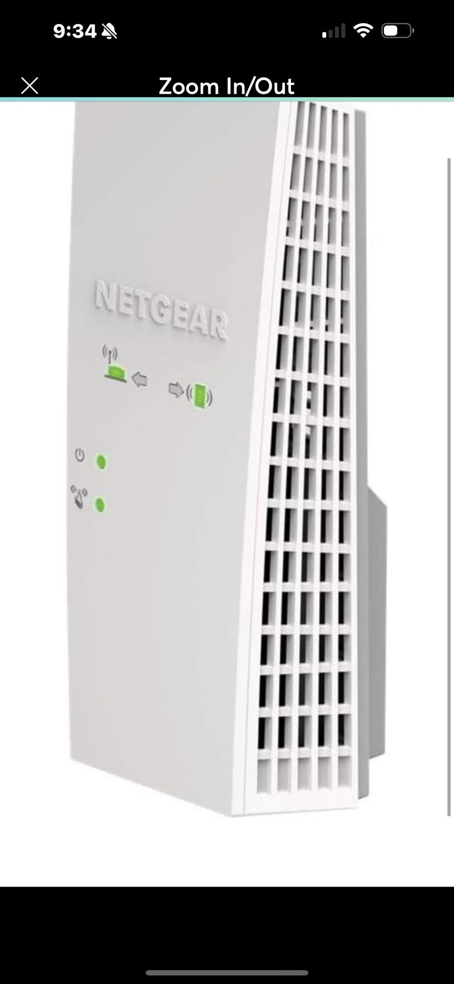 NETGEAR WiFi Mesh Range Extender EX6400