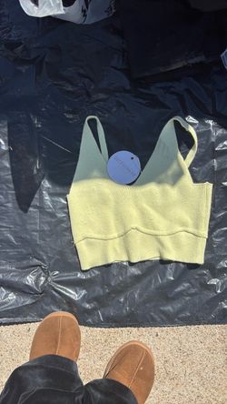 Yellow crop top