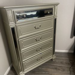 Dresser With Mirror, Nightstand, Tall Dresser